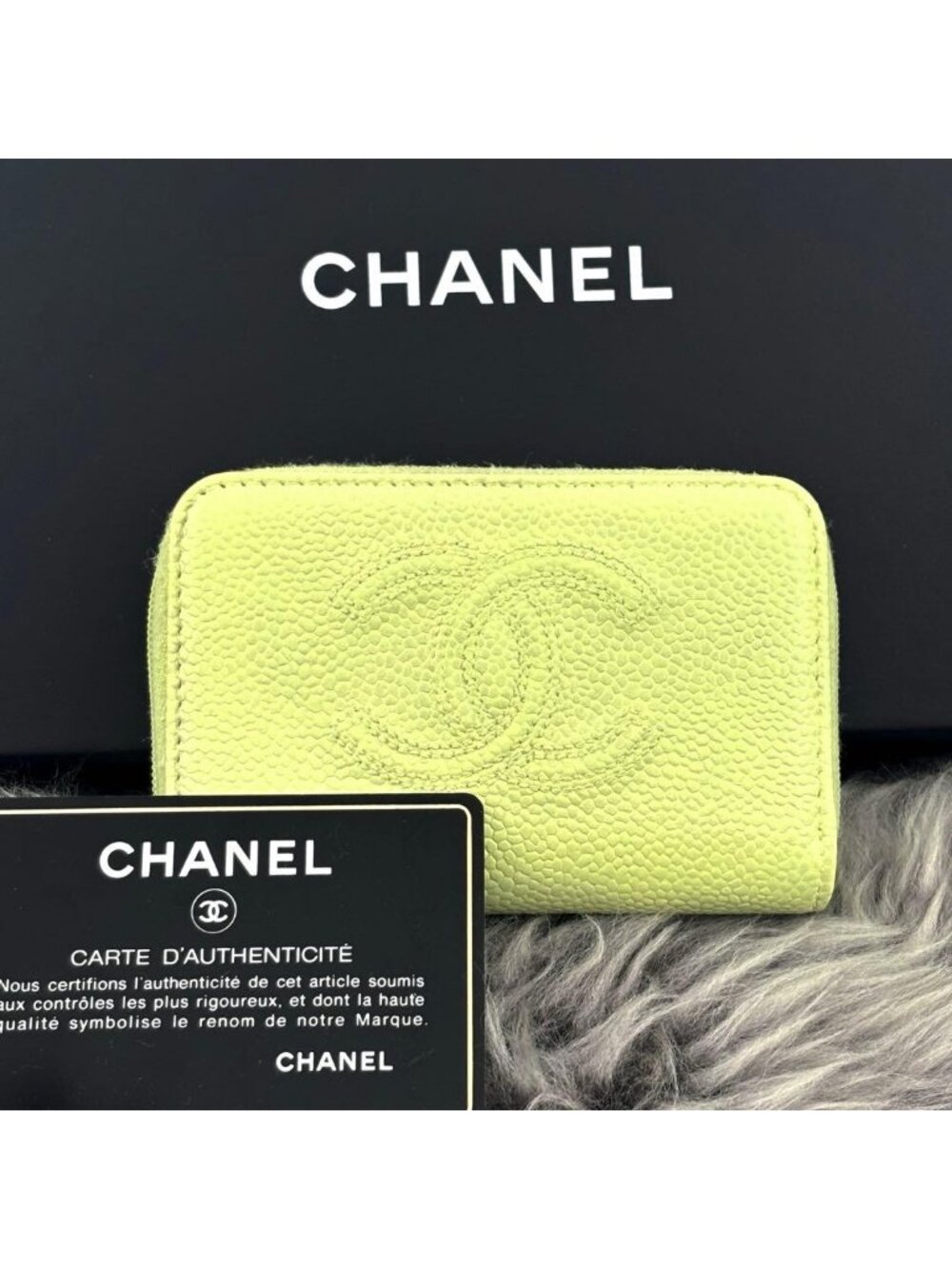 Chanel Wallet Coco Stitch Caviar Coin Purse